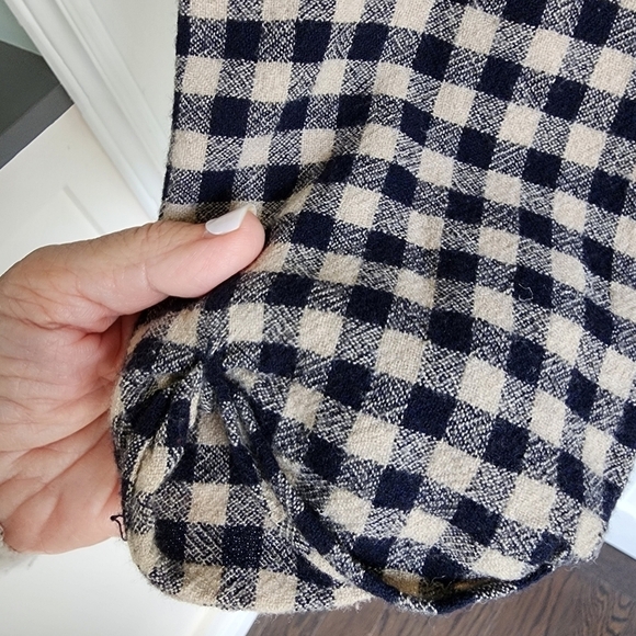 Zara Basic Tunic Black and Tan Checkered Size Medium Women's - Picture 3 of 11